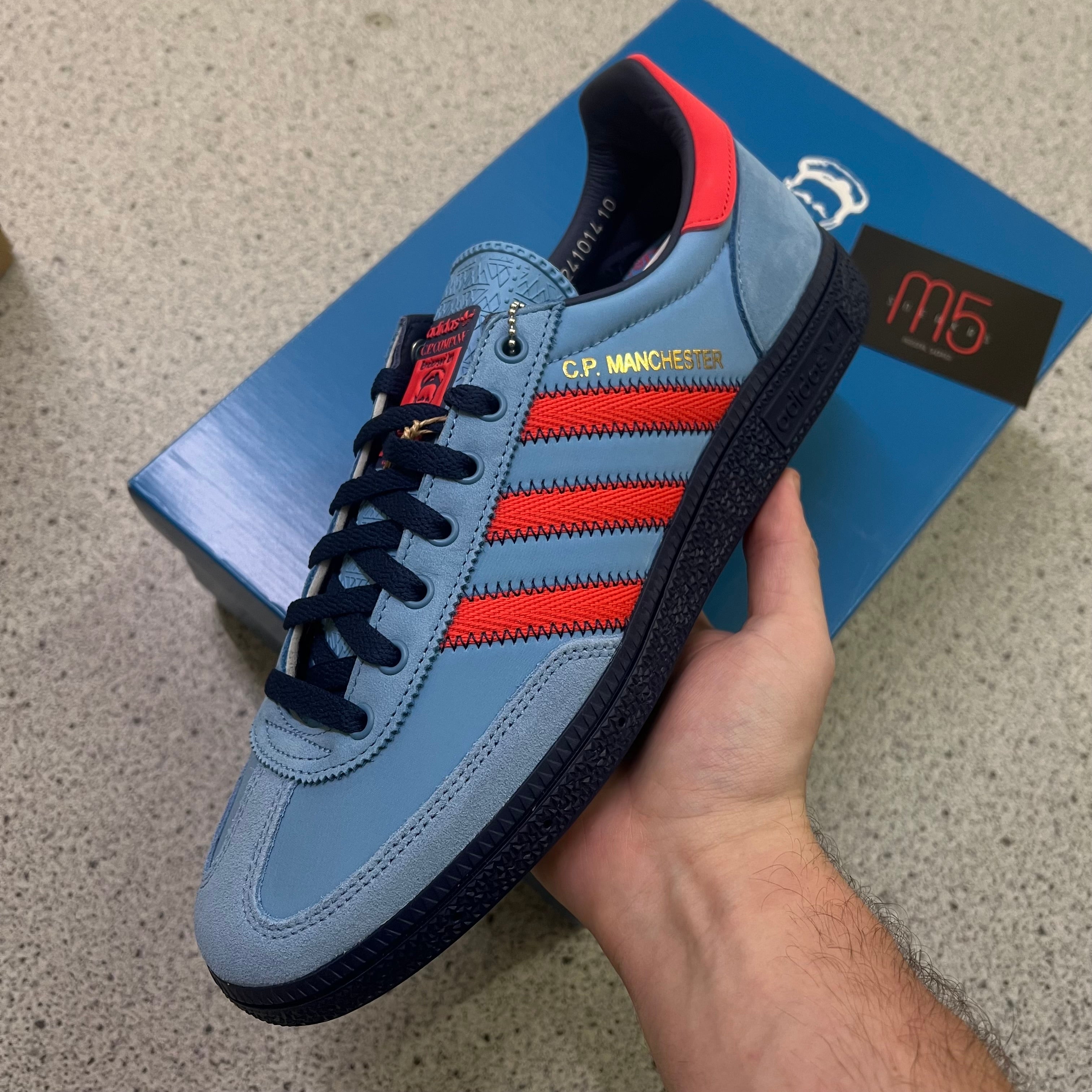 ADIDAS SPZL X CP MANCHESTER サイズ 26,5 cm adidas CP MANCHESTER SPZL LIGHTBLUE/BRIRED/DKBLUE（アディダス CP